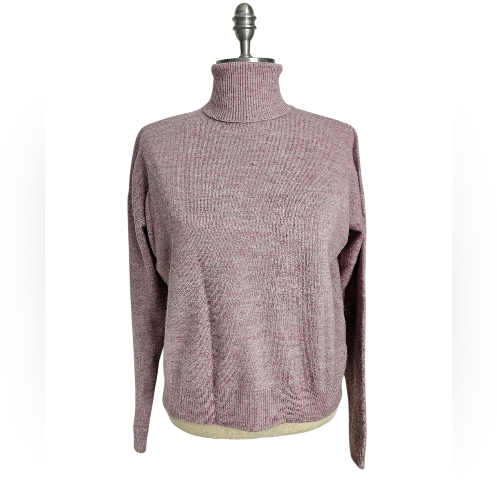 GARAGE Rose Pink Knit Cropped Turtleneck | SZ XS